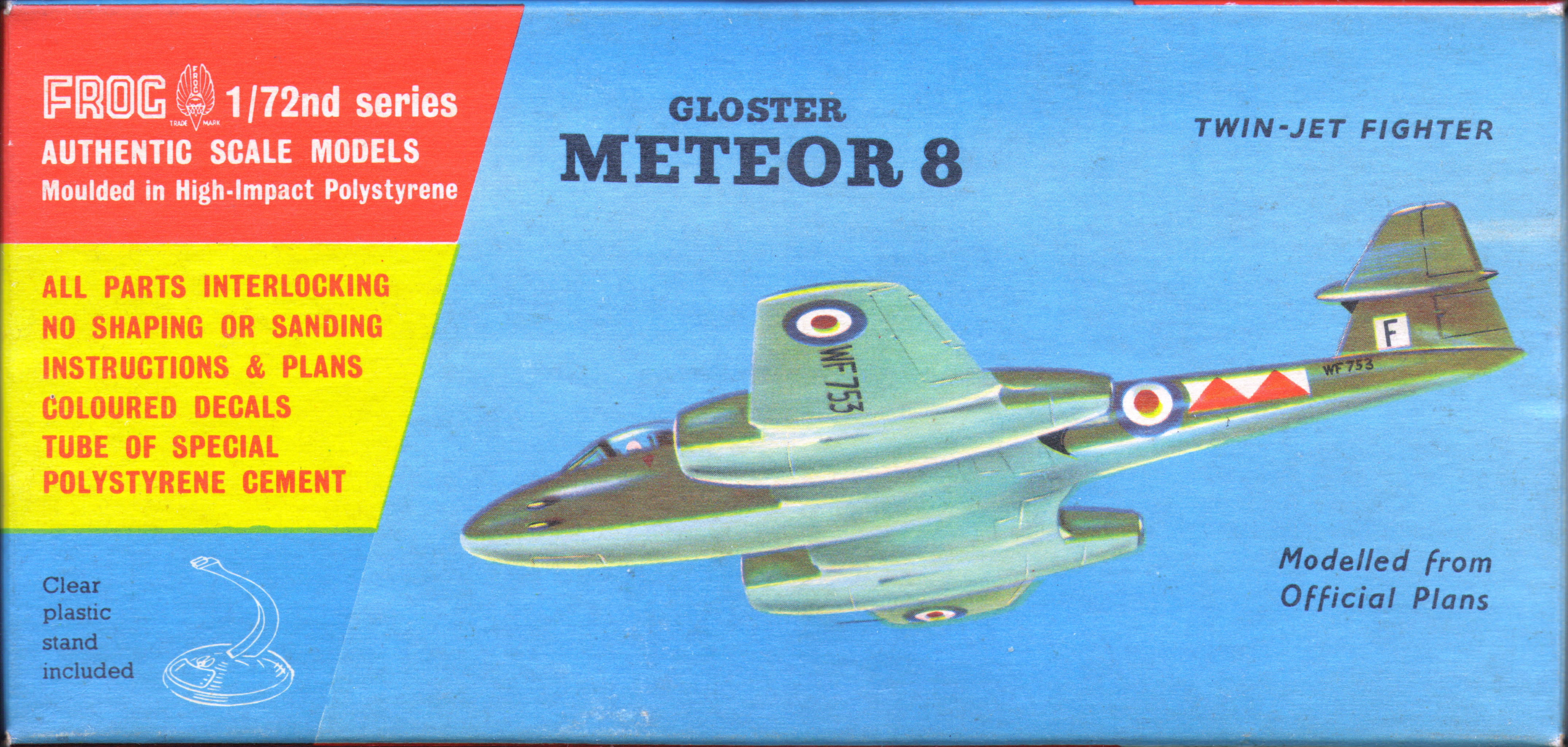 FROG 326P Gloster Meteor F.8, IMA, 1956 full telescopic type box